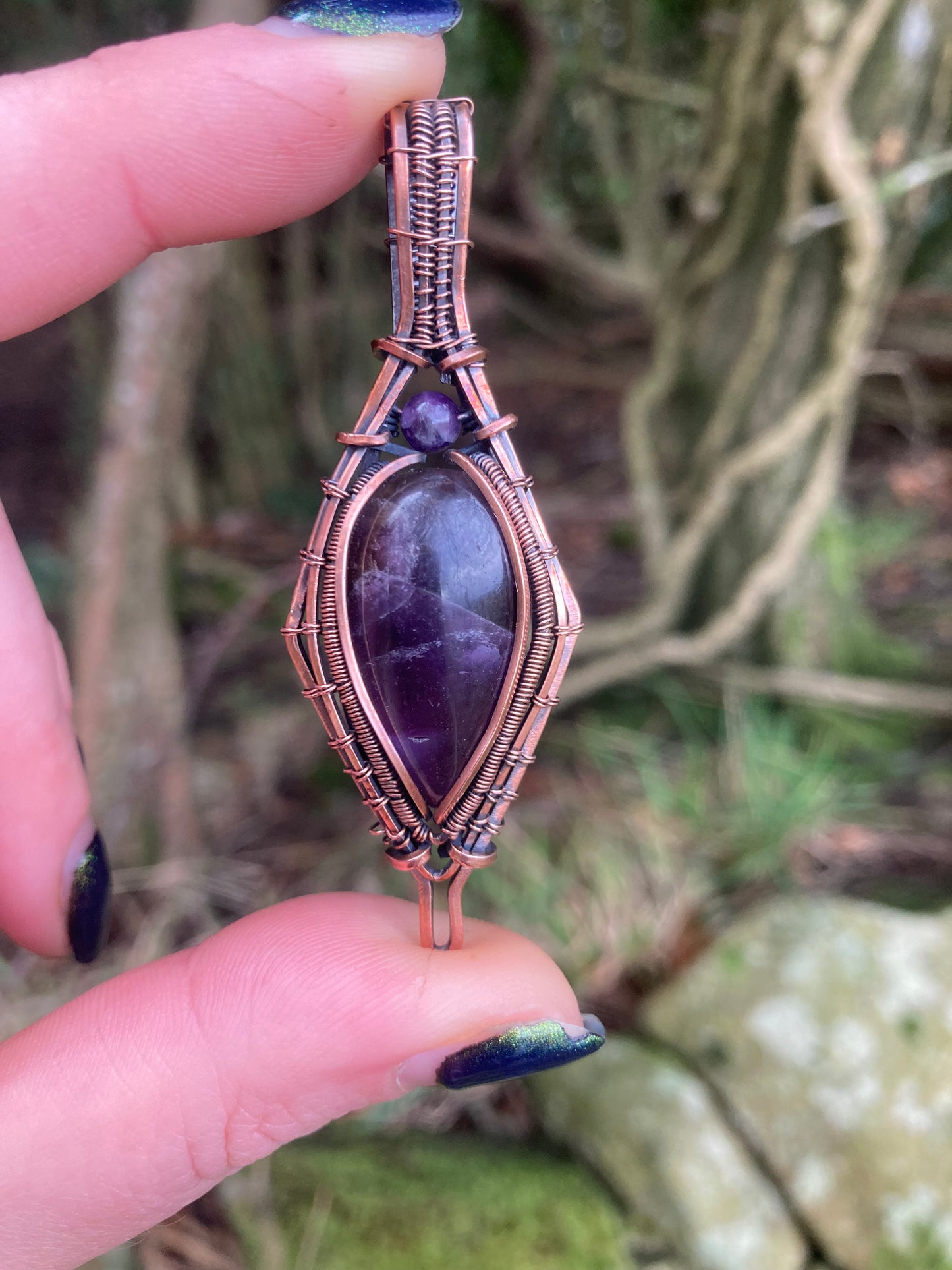 Amethyst mini amulet